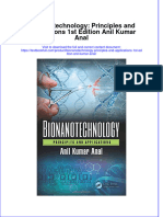 Download textbook Bionanotechnology Principles And Applications 1St Edition Anil Kumar Anal ebook all chapter pdf 