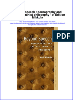 Download textbook Beyond Speech Pornography And Analytic Feminist Philosophy 1St Edition Mikkola ebook all chapter pdf 