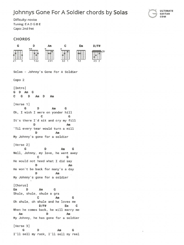 Johnnys gone for a soldier pdf