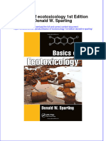 Textbook Basics of Ecotoxicology 1St Edition Donald W Sparling Ebook All Chapter PDF
