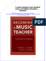 Download textbook Becoming A Music Teacher From Student To Practitioner 1St Edition Donald L Hamann ebook all chapter pdf 