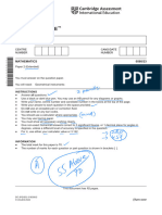 IGCSE Mathematics 058023 Paper 2 OctNov 2023