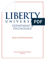 PHD Psychology Doctoral Dissertation Handbook