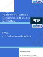 03. AULA 07mar O conhecimento matemático