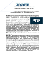 GERENCIAMENTO DE RESÍDUOS DA CONSTRUÇÃO CIVIL TCC