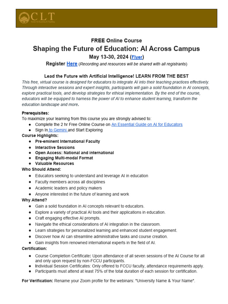 AI Integration Course for Educators | PDF | Artificial Intelligence ...