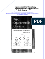 PDF Basic Organometallic Chemistry Concepts Syntheses and Applications B D Gupta Ebook Full Chapter