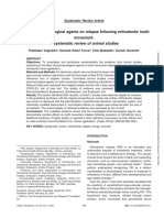 Effect of Pharmacological Agents On Relapse Following Orthodontic Tooth Movement: A Systematic Review of Animal Studies