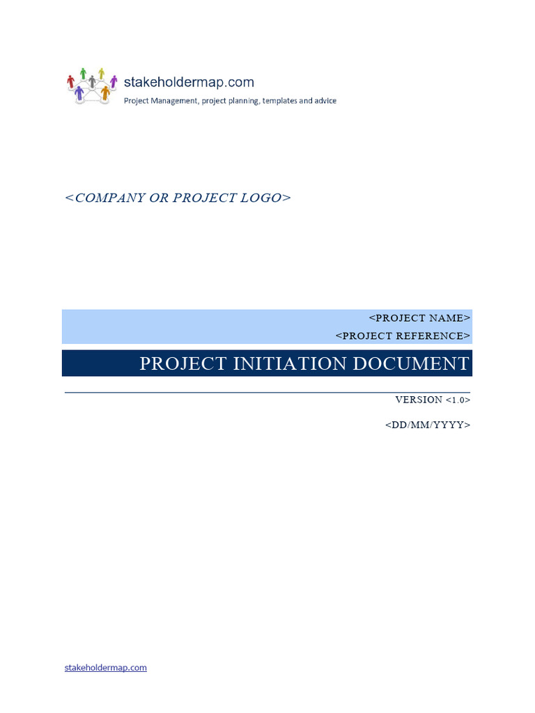 PID project initiation document template PDF Business