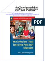 Textbook Better Serving Teens Through School Library Public Library Collaborations 1St Edition Cherie P Pandora Ebook All Chapter PDF