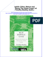 Download textbook Blue Biophilic Cities Nature And Resilience Along The Urban Coast 1St Edition Timothy Beatley Auth ebook all chapter pdf 