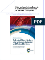 Download textbook Biological Fluid Surface Interactions In Detection And Medical Devices 1St Edition Michael Thompson ebook all chapter pdf 