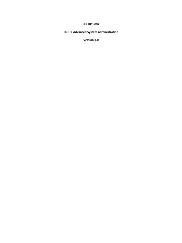 HP-UX Advanced System Admin Guide | PDF | Computer Network | File ...