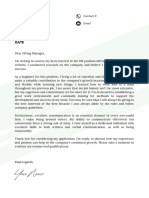 White & Green Simple Minimalist Professional Cover Letter