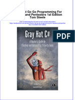PDF Black Hat Go Go Programming For Hackers and Pentesters 1St Edition Tom Steele Ebook Full Chapter