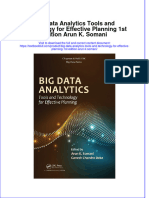 Textbook Big Data Analytics Tools and Technology For Effective Planning 1St Edition Arun K Somani Ebook All Chapter PDF