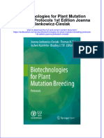 Download textbook Biotechnologies For Plant Mutation Breeding Protocols 1St Edition Joanna Jankowicz Cieslak ebook all chapter pdf 