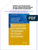 Textbook Bioremediation and Sustainable Technologies For Cleaner Environment 1St Edition Marimuthu Prashanthi Ebook All Chapter PDF