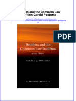 PDF Bentham and The Common Law Tradition Gerald Postema Ebook Full Chapter