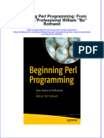 PDF Beginning Perl Programming From Novice To Professional William Bo Rothwell Ebook Full Chapter