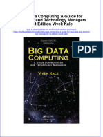 Textbook Big Data Computing A Guide For Business and Technology Managers 1St Edition Vivek Kale Ebook All Chapter PDF