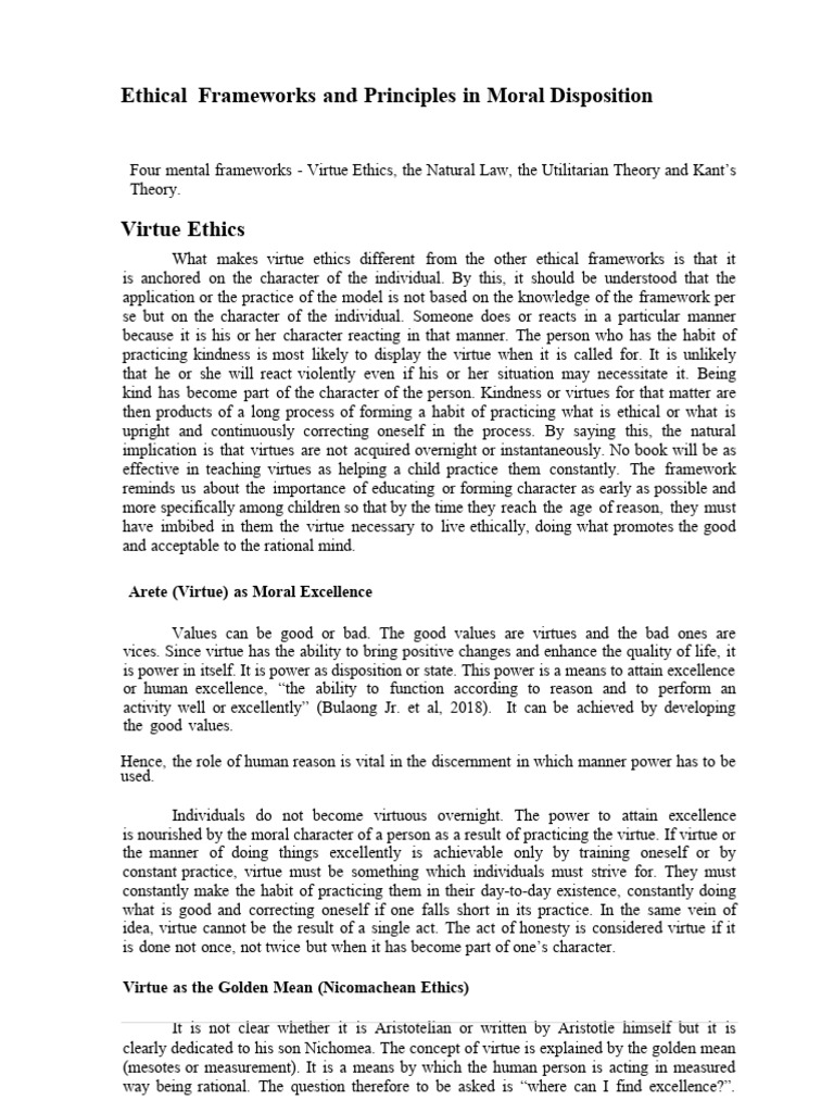 Ethics Pdf Utilitarianism Virtue