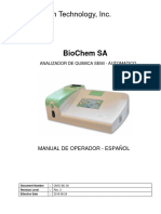 Operator's Manual-BioChem SA ESPAÑOL