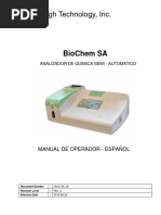 Operator's Manual-BioChem SA ESPAÑOL