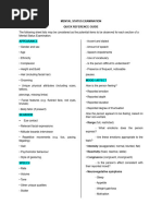 Mental Status Examination Quick Guide