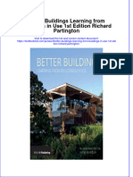 PDF Better Buildings Learning From Buildings in Use 1St Edition Richard Partington Ebook Full Chapter