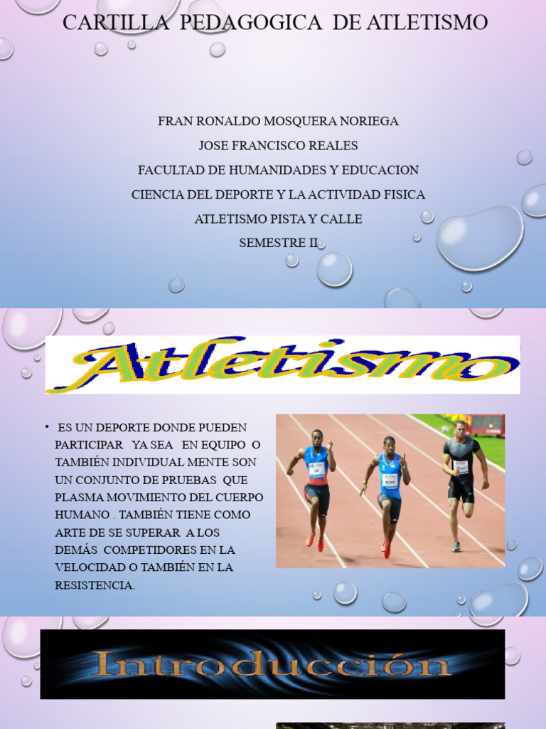 Cartilla Pedagógica de Atletismo | PDF | Corriendo | Deporte del atletismo