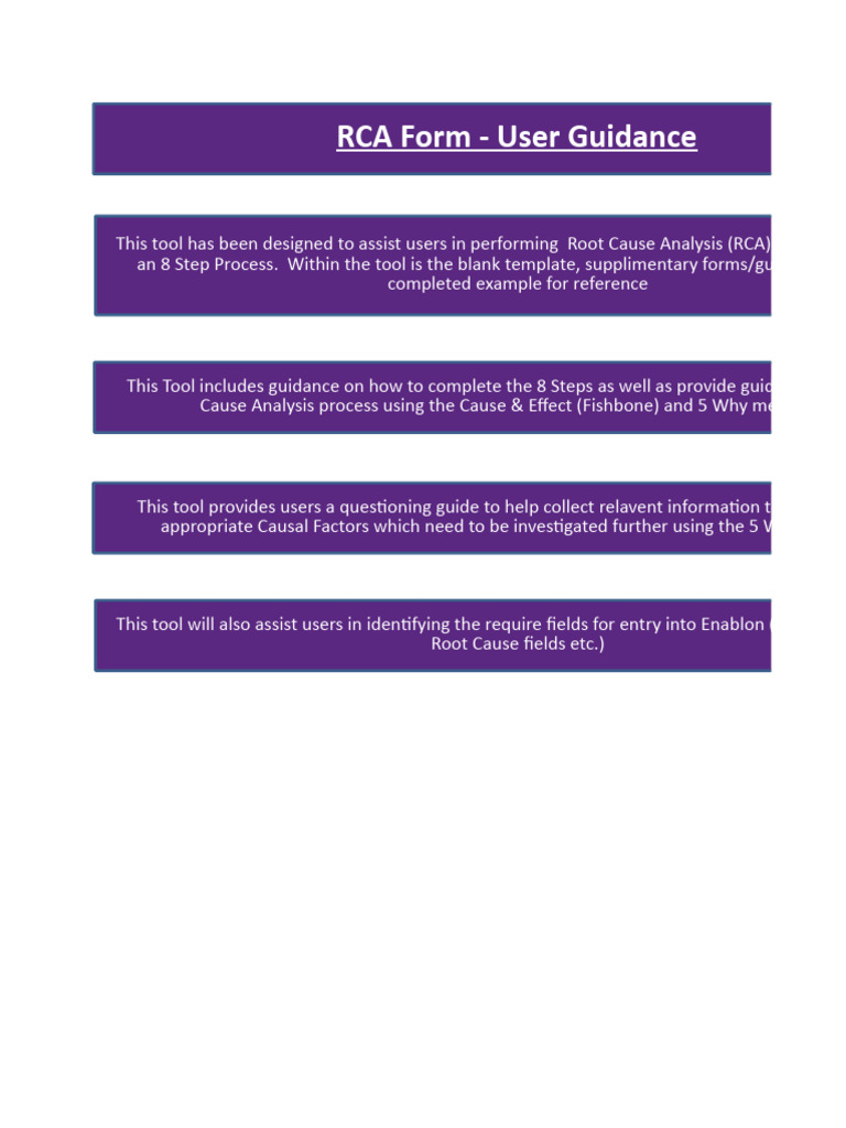 RCA Tool for Incident Analysis Guide | PDF | Production And ...