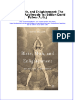 Download textbook Blake Myth And Enlightenment The Politics Of Apotheosis 1St Edition David Fallon Auth ebook all chapter pdf 
