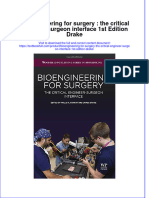 Textbook Bioengineering For Surgery The Critical Engineer Surgeon Interface 1St Edition Drake Ebook All Chapter PDF