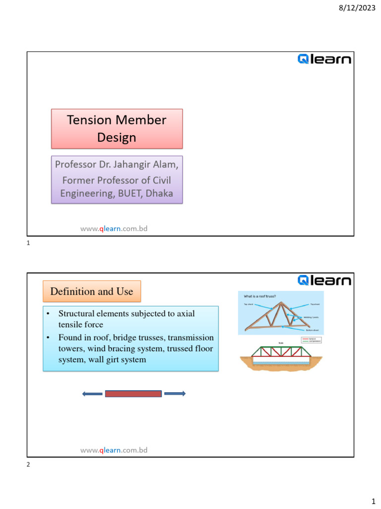 Tension Member Design Guide | PDF | Deformation (Engineering ...