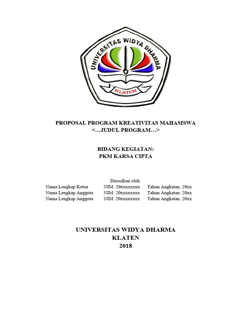 Proposal PKM Karsa Cipta 2018 | PDF