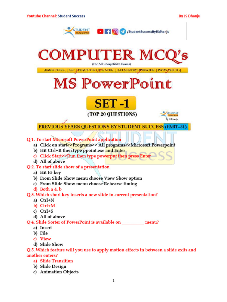 MS PowerPoint PDF All Sets | PDF | Typefaces | Microsoft Power Point