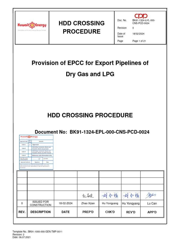 HDD Crossing Procedure Overview | PDF | Occupational Safety And Health ...