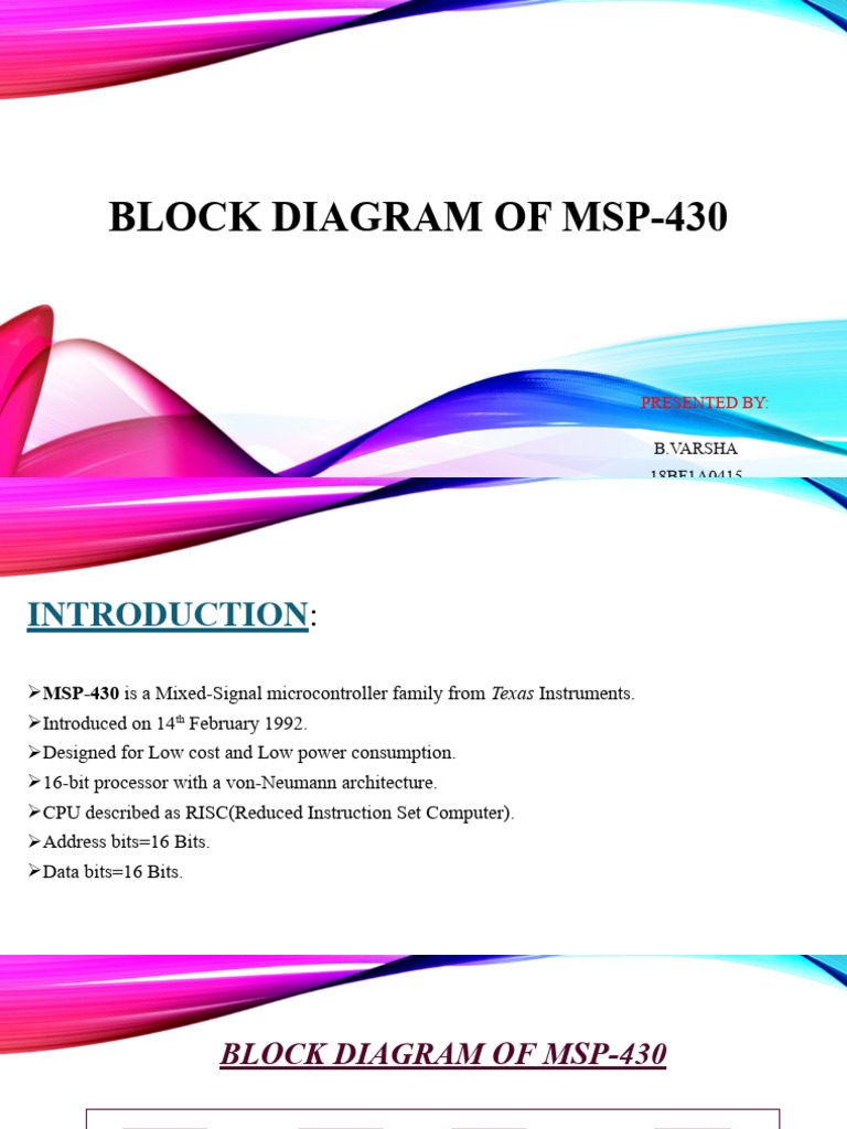 MSP-430 Microcontroller Block Diagram | PDF
