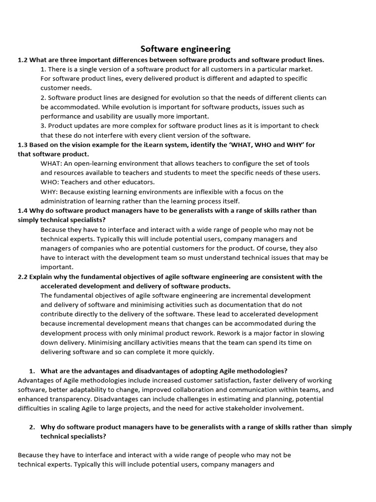 Software Engineering - problems&MCQ | PDF | Software Development ...