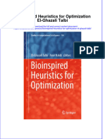 Textbook Bioinspired Heuristics For Optimization El Ghazali Talbi Ebook All Chapter PDF
