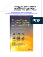 Textbook Biomass Energy and Carbon Capture and Storage Beccs Unlocking Negative Emissions First Edition Falano Ebook All Chapter PDF