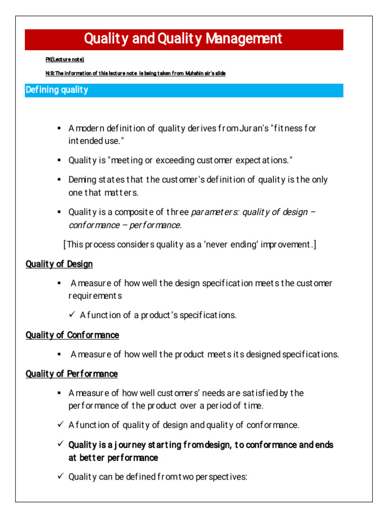 Understanding Quality Management Principles | PDF