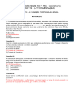 7º Ano - 1ºbimestre - A Formação Territorial Do Brasil