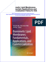 Download pdf Biomimetic Lipid Membranes Fundamentals Applications And Commercialization Fatma N Kok ebook full chapter 