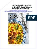PDF Bowl Recipes Recipes For Delicious and Healthy One Dish Rice and Grains 2Nd Edition Booksumo Press Ebook Full Chapter