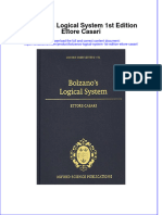 Textbook Bolzanos Logical System 1St Edition Ettore Casari Ebook All Chapter PDF