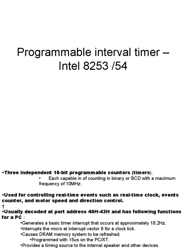 Intel 8253/8254 Timer Overview | PDF | Electronic Engineering | Electronics