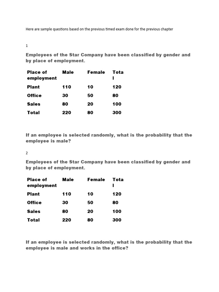 Probability and Statistics Exam Questions | PDF | Sampling (Statistics ...