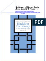 Download textbook Blackfoot Dictionary Of Stems Roots And Affixes Donald G Frantz ebook all chapter pdf 